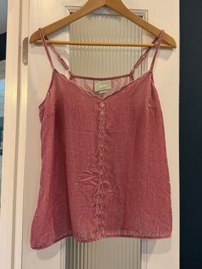 Maeve Anthropologie Mauve Pink Velvet Cami Top size S